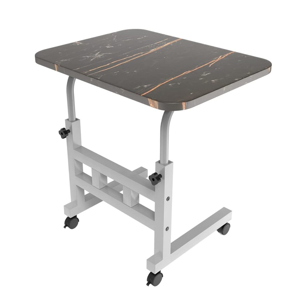 Portronics My Buddy D Wood Multipurpose Movable & Adjustable Table for Computer & Laptop(Black) 40D x 60W x 80H Centimeters