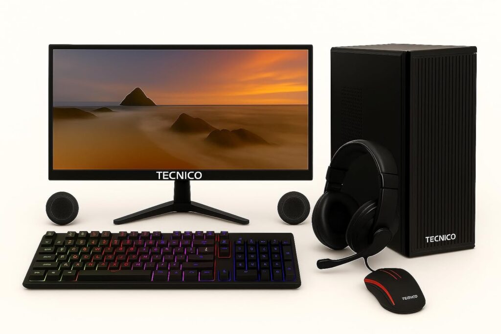 TECNICO Victory All-in-One Desktop Computer Set, i7 4770TE 2.3GHZ, 16GB DDR3 RAM, 256GB SSD, 500 GB HARDDISK, 5g WiFi + Blue Tooth,Headphone(Include 20 led Monitor)