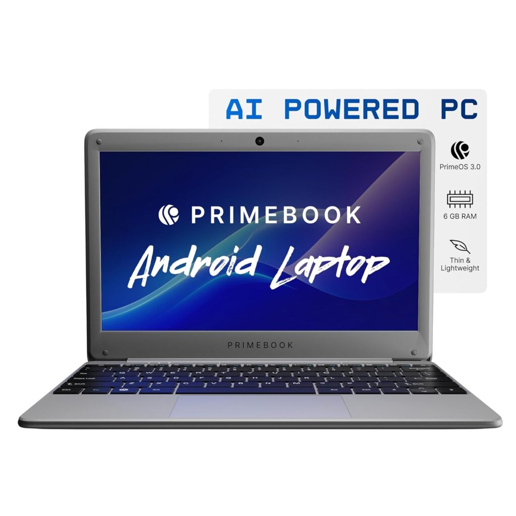 Primebook 2 Neo (2026) | 6GB RAM, 128GB Storage (Upgradable Upto 512GB) | MediaTek Helio G99 | Android 15 (PrimeOS3.0) | in-Built AI | 11.6 Thin & Light Laptop | Type-C, USB, MicroSD Ports