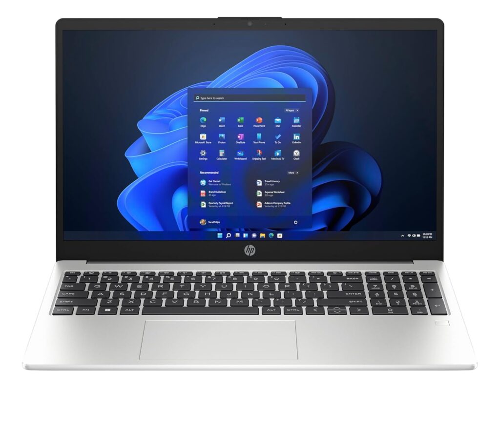 HP 255 Notebook, AMD Athlon Silver 7120U,8GB DDR4, 256GB SSD, 15.6-inch(39.6cm), Anti-Glare, HD Laptop, Radeon Graphics, (Win 11, Silver,1.52kg) G10