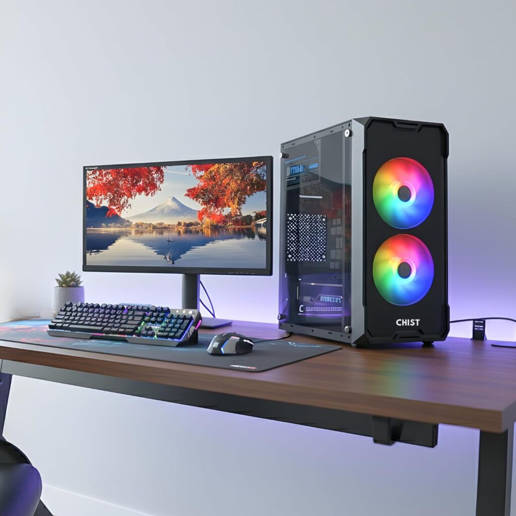 CHIST I7 Gaming pc Full Setup Desktop Complete Computer System(Core i7 860 Processor/DDR3 16GB Ram/512GB SSD/GT 730 4GB Graphics/650 PSU/19 inch Monitor/Gaming K/M/WiFi-Bluetooth)