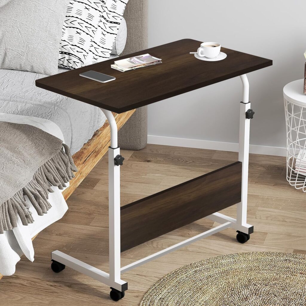 Torche Multipurpose Height Adjustable Movable Table for Computer & Laptop Table with Wheels (Big-Exotic Oak)