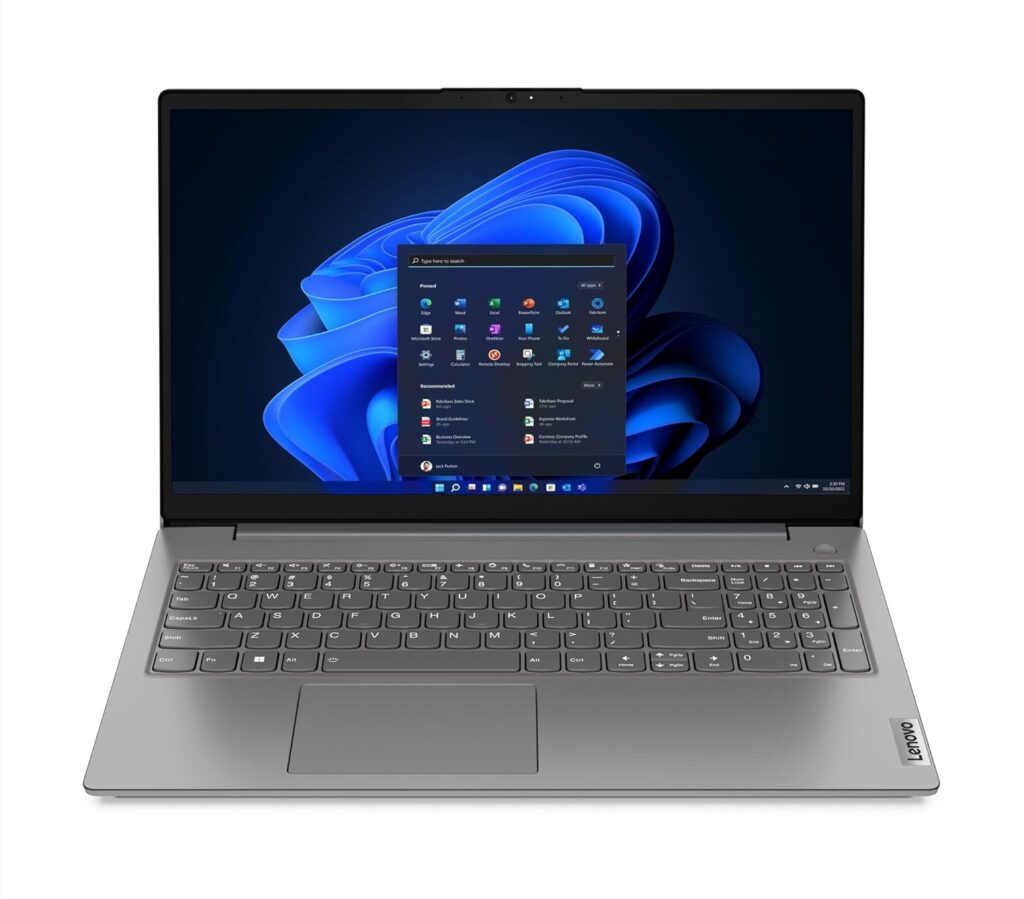 Lenovo V15 AMD Ryzen 7 7730U 15.6 (39.62cm) FHD 250 Nits Antiglare Thin and Light Laptop (Free MS Office) Lifetime (16GB/512GB SSD/Windows 11/Iron Grey/1.65 Kg) 1 Year Brand Warranty, 83CRA01SIN