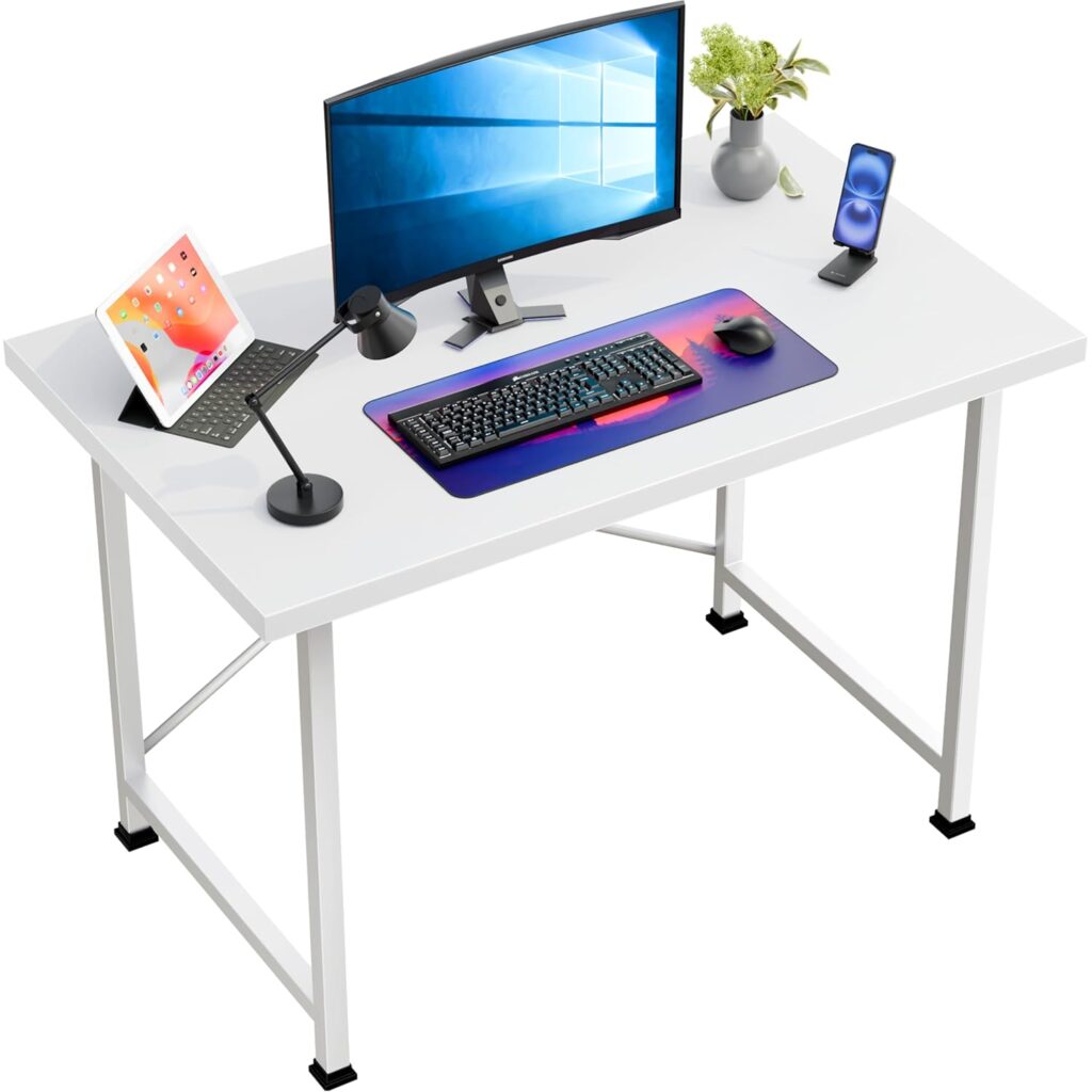 CATIVE Engineered Hard Wood Study Table Computer Desk Laptop Study Table for Office Home Workstation Writing Modern -Size-90L*60W*75H CM (2 Year Warranty) (Black & White)