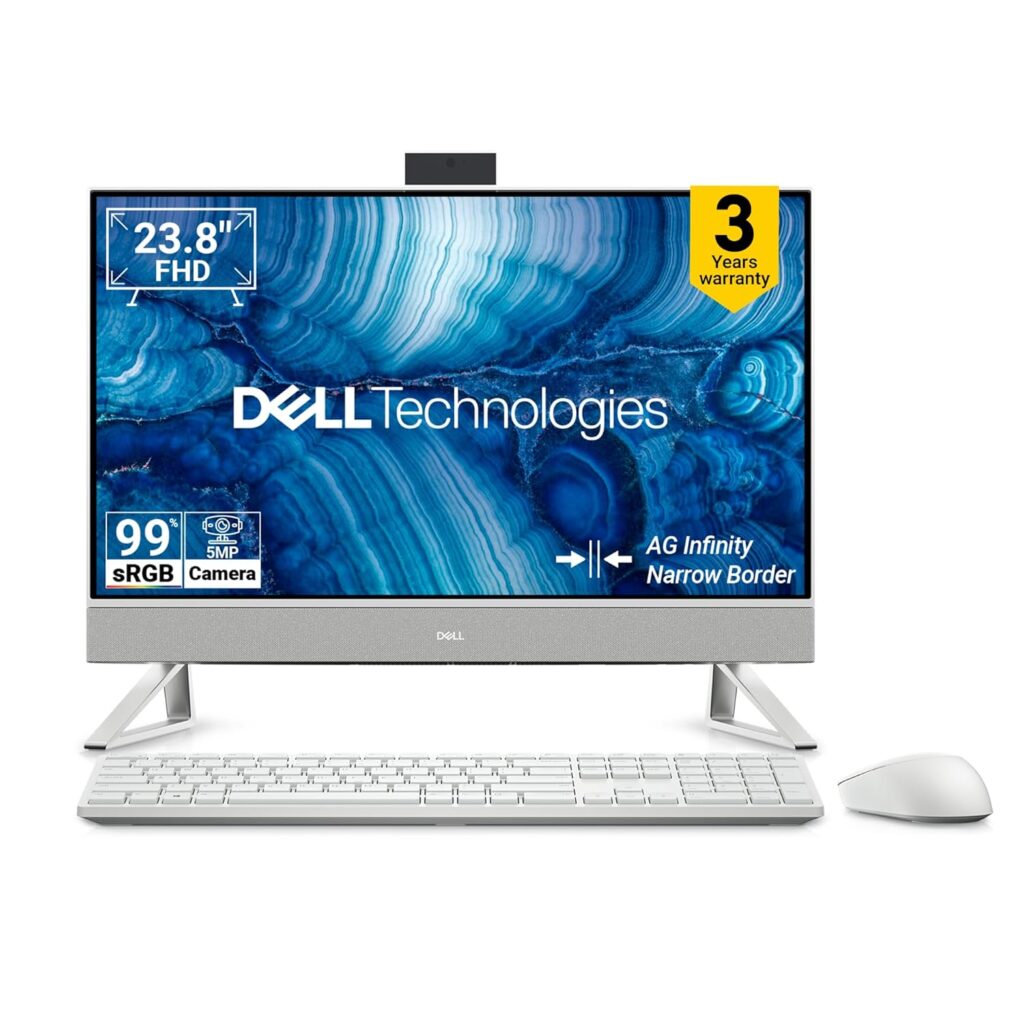 Dell 24 AIO, 13th i5-1334U, 8GB RAM DDR5 512GB SSD, Intel Graphics, 23.8 FHD AG,IPS, 99% SRGB, Win 11+MSO24+O365, Molded Speaker Grill|Intel WiFi 6e, 5MP Pop-Up IR Camera, Dolby Atmos Dual Speakers Dell 24 AIO, 13th i5-1334U, 8GB RAM DDR5 512GB SSD, Intel Graphics, 23.8 FHD AG,IPS, 99% SRGB, Win 11+MSO24+O365, Molded Speaker Grill|Intel WiFi 6e, 5MP Pop-Up IR Camera, Dolby Atmos Dual Speakers
