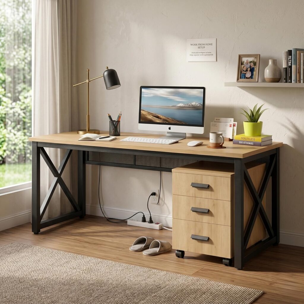 FFO Computer Table with Storage | Multipurpose Office Desk for Home & Work | Study Table for Students | Sturdy PC Table with 1 Year Warranty | DIY Assembly (150×60) FFO Computer Table with Storage | Multipurpose Office Desk for Home & Work | Study Table for Students | Sturdy PC Table with 1 Year Warranty | DIY Assembly (150×60)